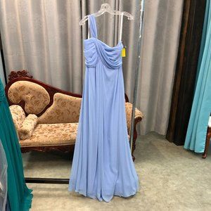 Dessy 1-Shoulder Grecian Bridesmaid Chiffon Dress